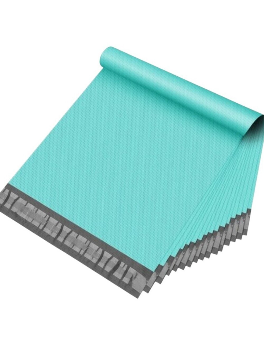 Ten Turquoise Poly Mailers - 10x13